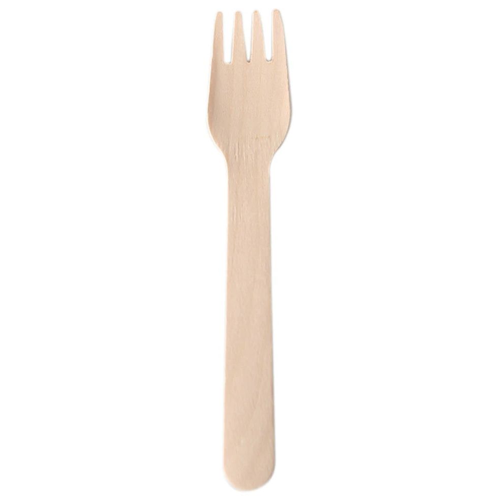 100 X Disposable Wooden Forks Cutlery Bulk Bamboo Party 160mm Fork-2
