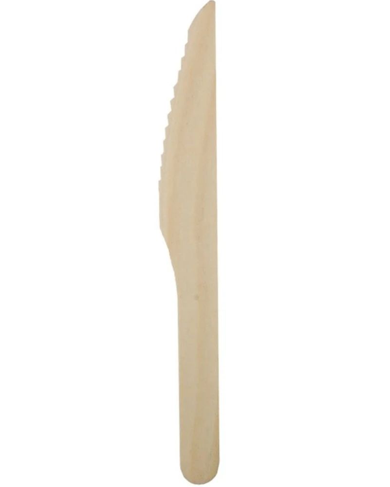 100 X Disposable Wooden Knives Cutlery Bulk Bamboo Party 165mm Knife-4
